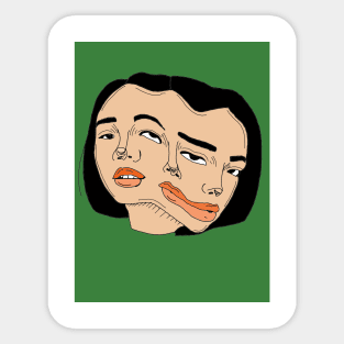 Torn face Sticker